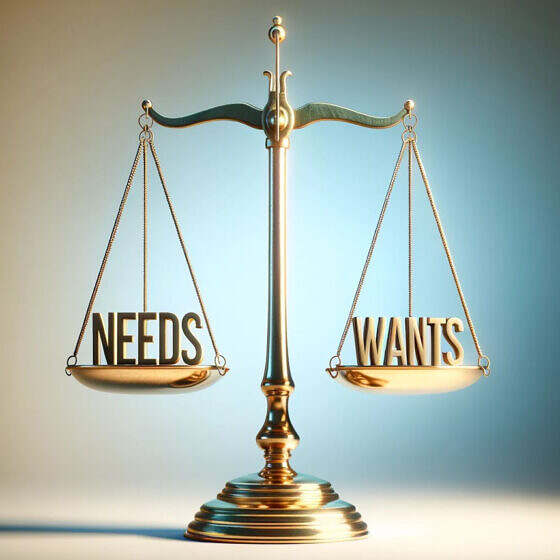 human needs vs wants