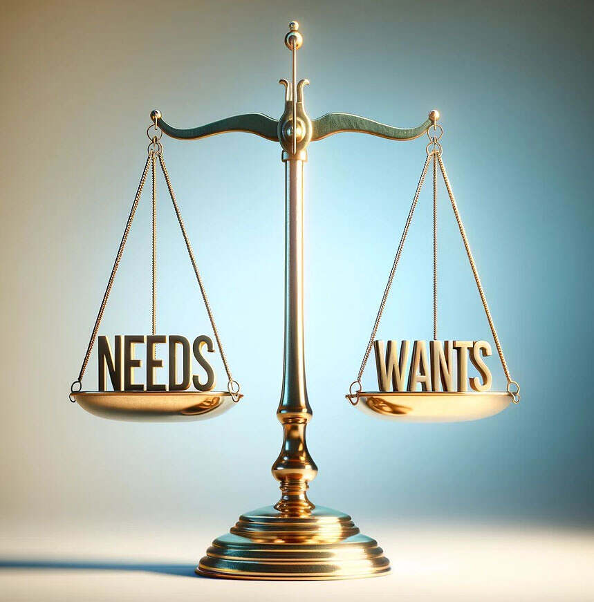 human needs vs wants