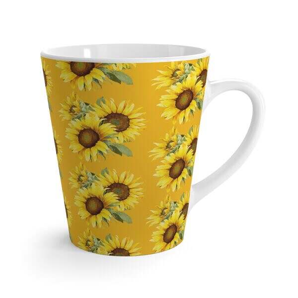 Sunflower Latte Mug - Stay Positive Inspirational Coffee Cup - Image 3