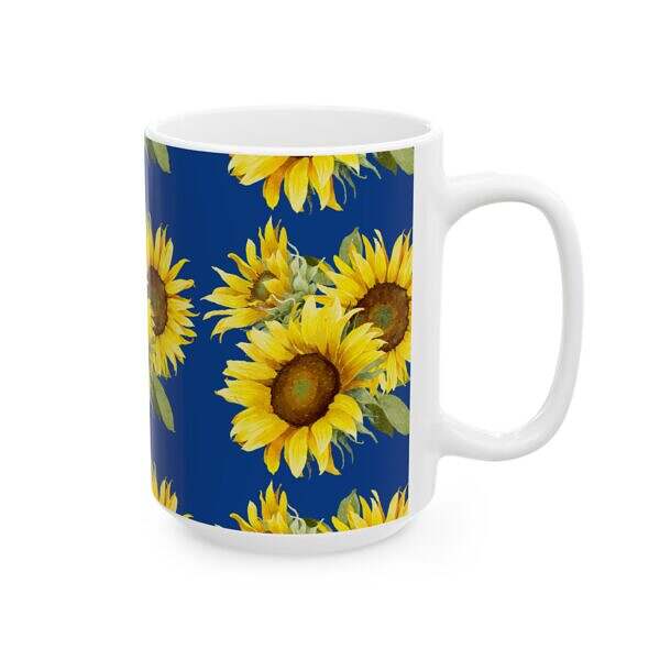 Sunflower Bliss Ceramic Mug – 11oz & 15oz – Brighten Every Sip - Image 12