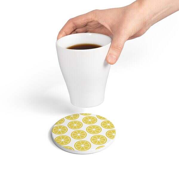 Lemon Ceramic Coaster - Motivational Home Decor - Image 4