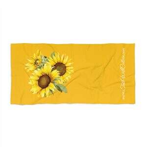 Sunflower Beach Towel - Vibrant Purple Summer Essential