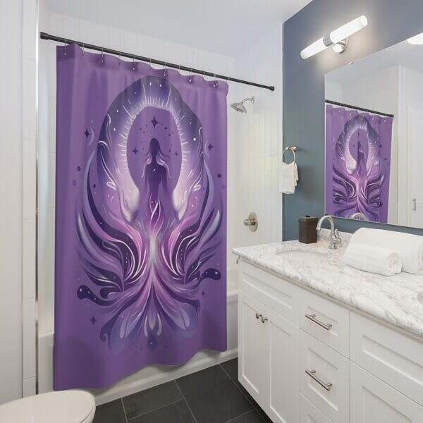 Talk With Colleen Signature Purple Shower Curtain