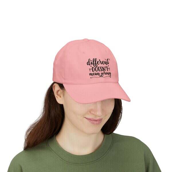 Different Doesn't Mean Wrong Dad Cap - Classic Adjustable Hat for Positive Vibes - Image 15