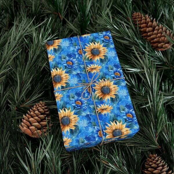 Sunflower Gift Wrap Papers – Floral Wrapping Paper for Special Occasions - Image 12