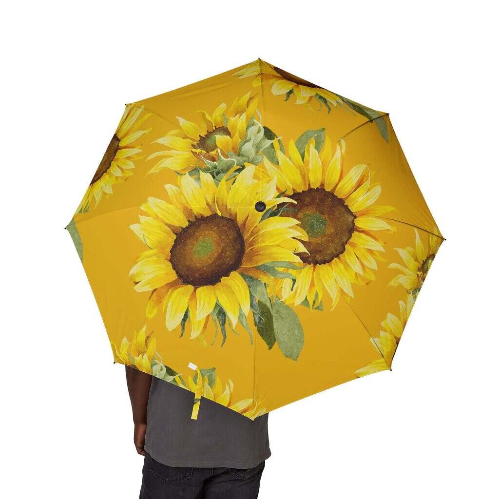 Yellow Sunflower Umbrella &ndash; Stylish Protection for Rainy Days