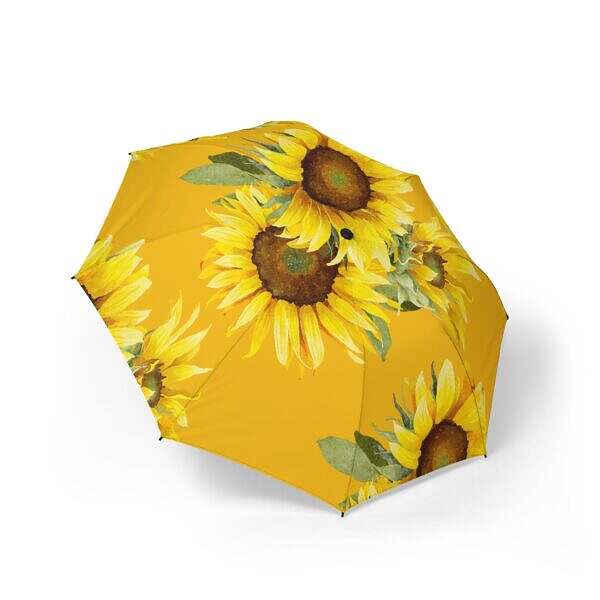 Yellow Sunflower Umbrella – Stylish Protection for Rainy Days - Image 2