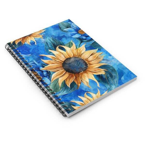 Sunflower Spiral Notebook - Be Proud of Yourself - Image 3