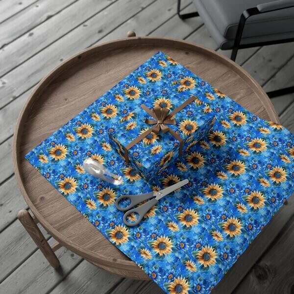 Sunflower Gift Wrap Papers – Floral Wrapping Paper for Special Occasions - Image 7