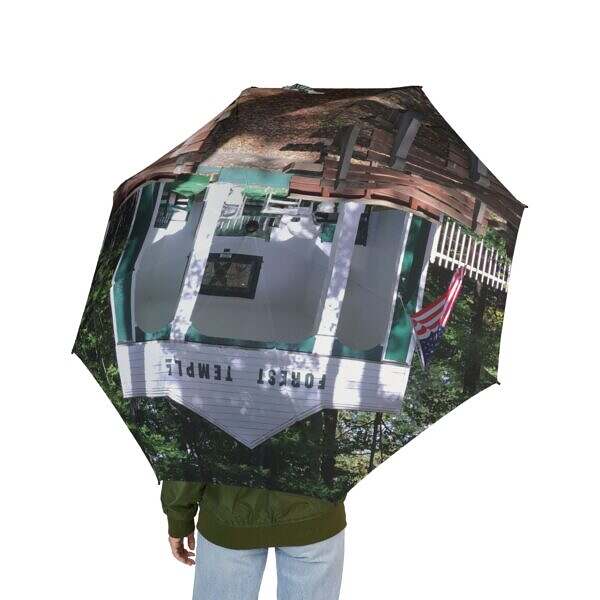 Forest Temple Umbrella – Stylish Protection for Rainy Days - Image 4