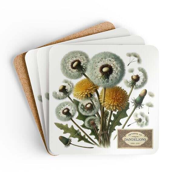 Dandelion Corkwood Coaster Set - Image 5