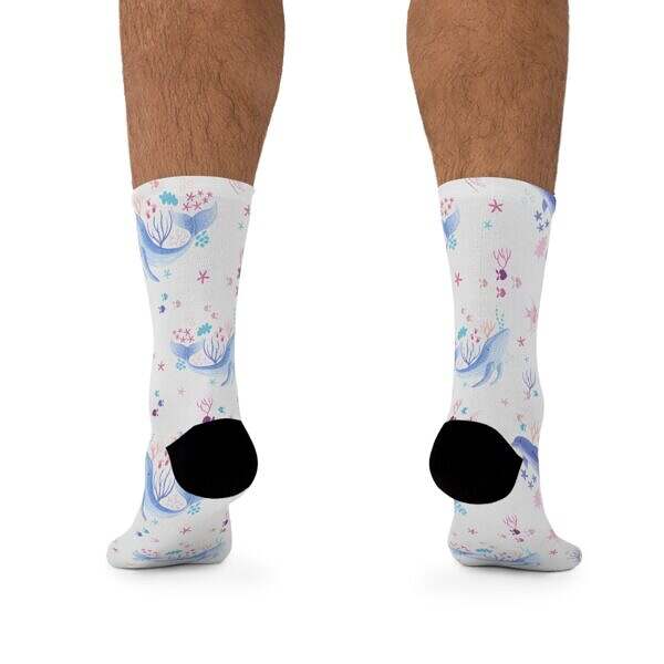 Dive Into Comfort – Ocean Life Crew Socks - Image 4