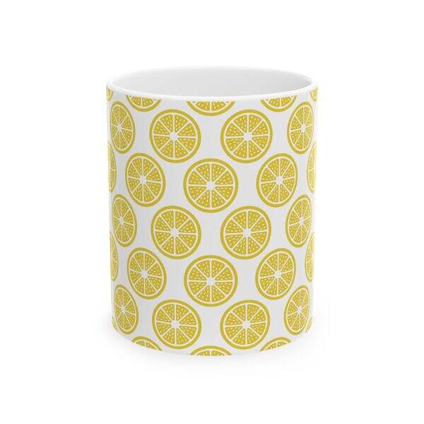 Citrus Lemon Pattern Ceramic Mug - 11oz & 15oz - Perfect for Summer Sips!