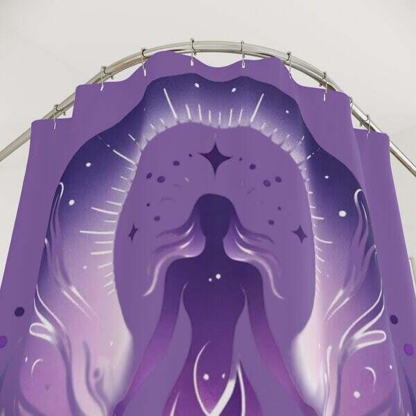 Talk With Colleen Signature Purple Shower Curtain - Image 3