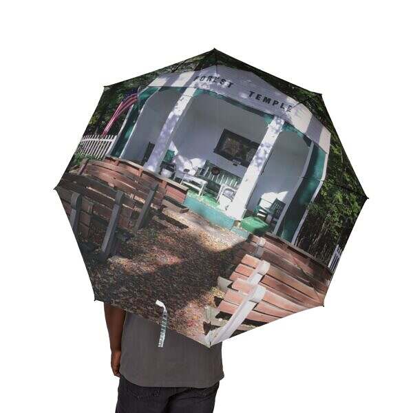Forest Temple Umbrella – Stylish Protection for Rainy Days