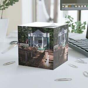 Forest Temple Lily Dale Themed Note Cube - Perfect for Home Office & Spirituality Enthusiasts