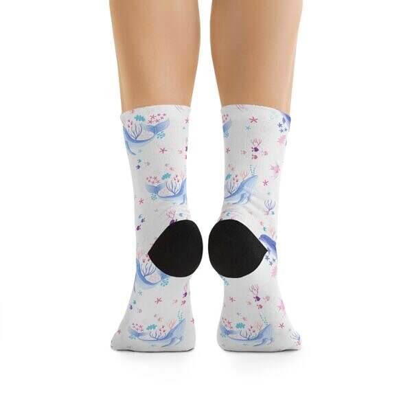 Dive Into Comfort – Ocean Life Crew Socks - Image 2