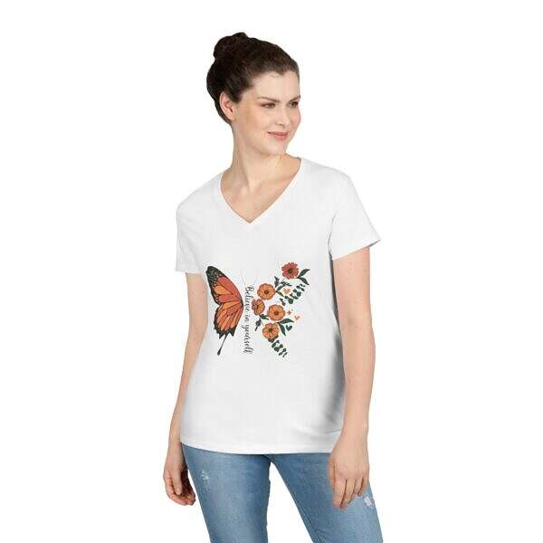 Inspirational V-neck Shirts – Empowering V-Neck T-Shirt for Women - Image 7