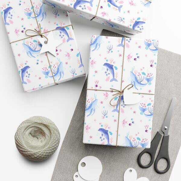 Playful Ocean Wrapping Paper - Image 6