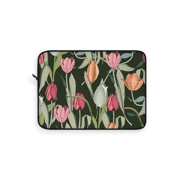 Tulip Floral Laptop Sleeve - Bright and Stylish Tech Accessory - Image 7