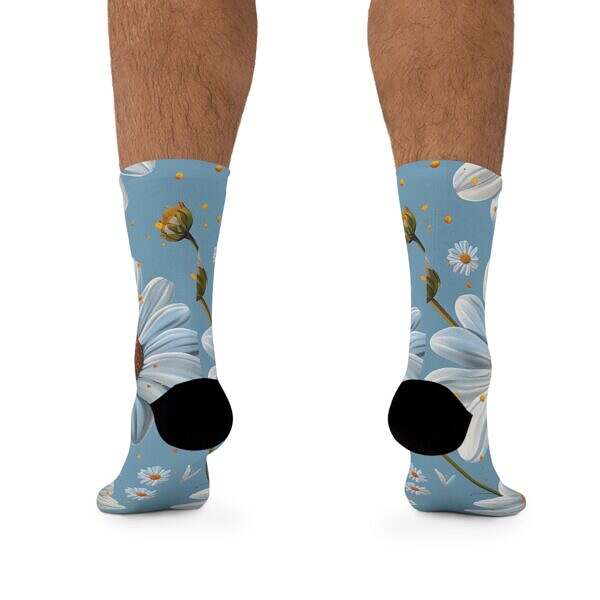 Bloom with Every Step – Daisy Print Crew Socks - Image 4