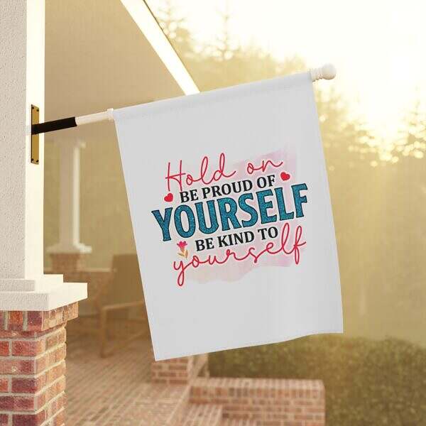 Heartfelt Garden Banner – Self-Kindness Message - Image 8