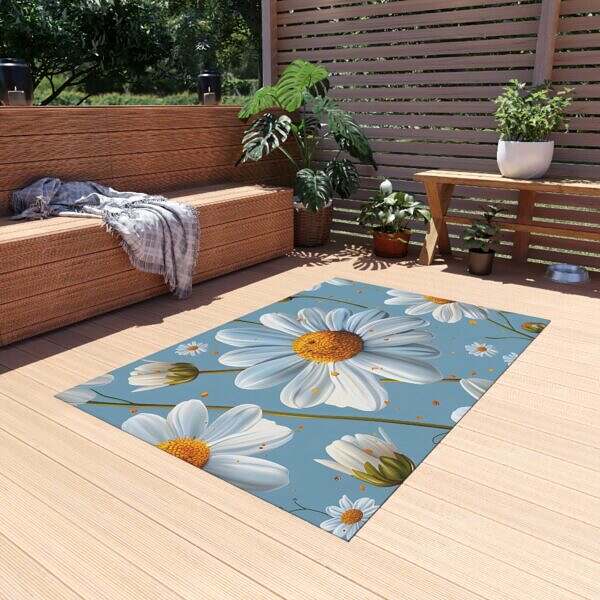 Daisy Outdoor Rug – Boho Decor for Outdoor Living - Image 11