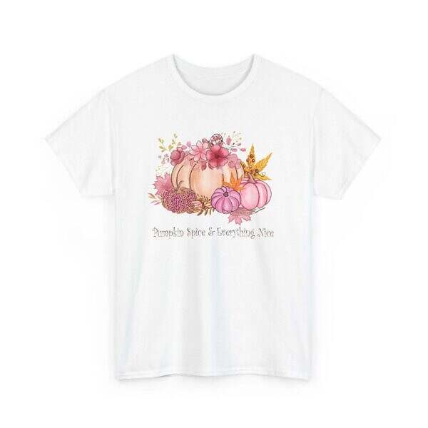 Fall Pumpkin Spice Unisex Heavy Cotton Tee - Image 3