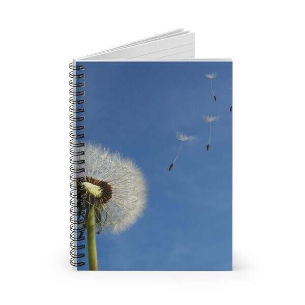 Dandelion Spiral Notebook - Be Proud of Yourself - Image 2