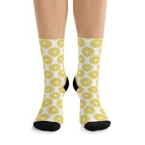 Zest Up Your Step – Lemon Crew Socks