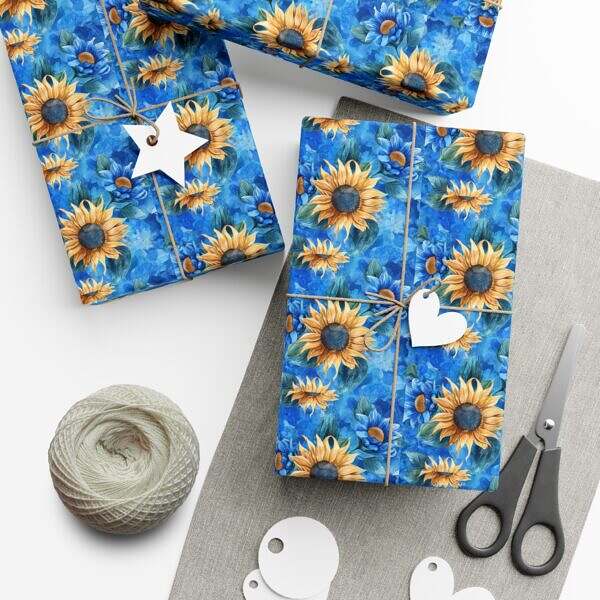 Sunflower Gift Wrap Papers – Floral Wrapping Paper for Special Occasions - Image 6