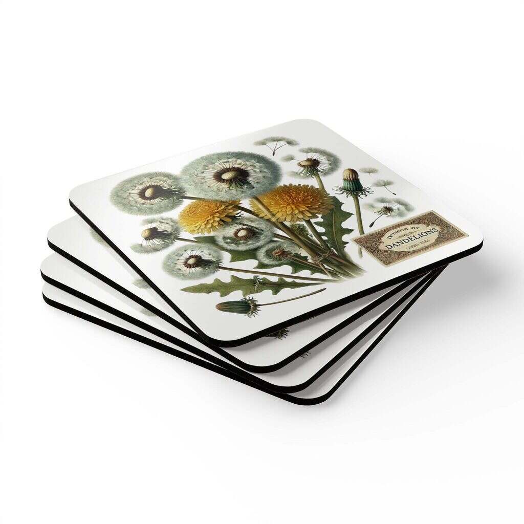 Dandelion Corkwood Coaster Set