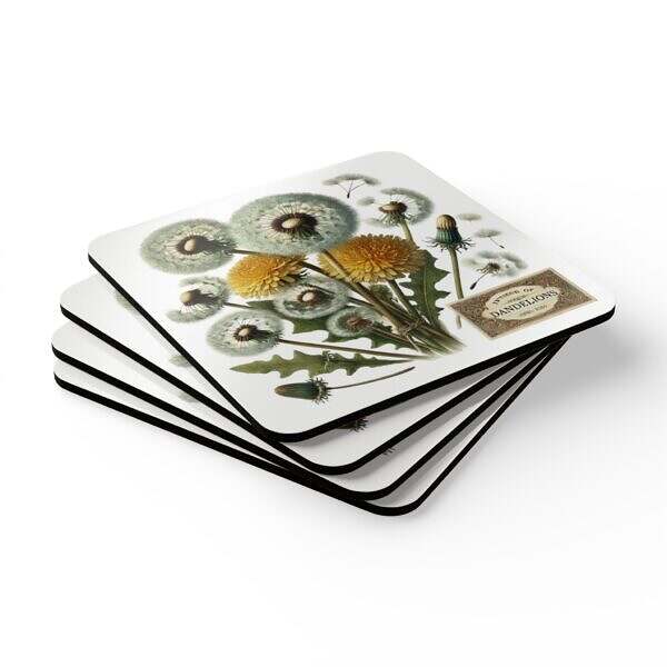 Dandelion Corkwood Coaster Set
