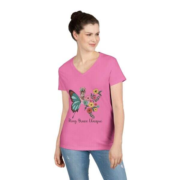 Inspirational V-neck Shirts – Empowering V-Neck T-Shirt for Women - Image 4