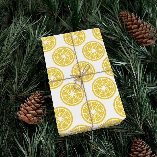 Lemon Zest Wrapping Paper - Image 4