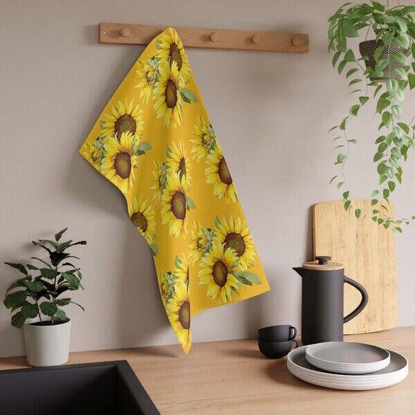 Sunflower Floral Tea Towels – Brighten Your Kitchen Decor - Image 5
