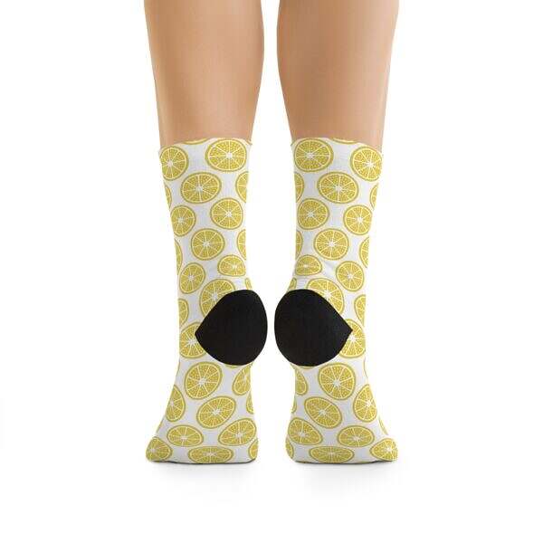 Zest Up Your Step – Lemon Crew Socks - Image 2