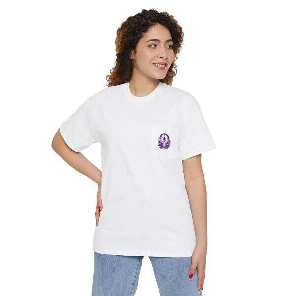 Talk With Colleen Unisex Heavy Cotton Pocket Tee – Everyday Comfort with Signature Style - Image 7