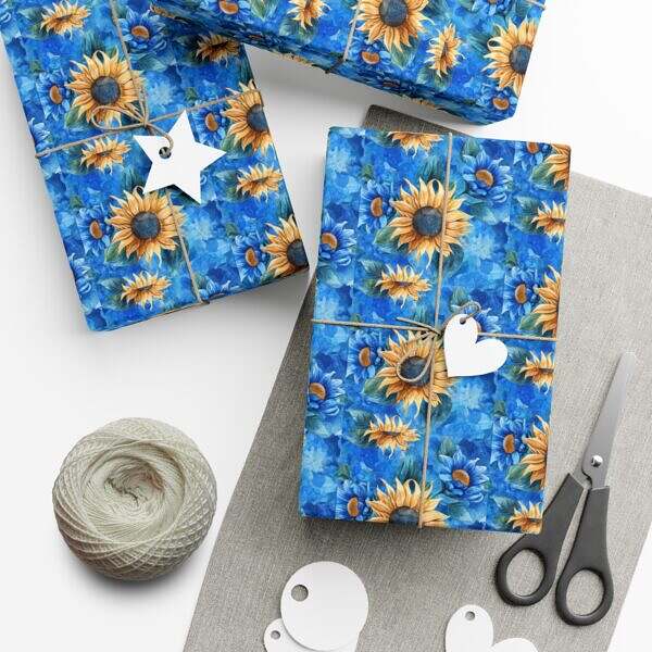 Sunflower Gift Wrap Papers – Floral Wrapping Paper for Special Occasions - Image 10
