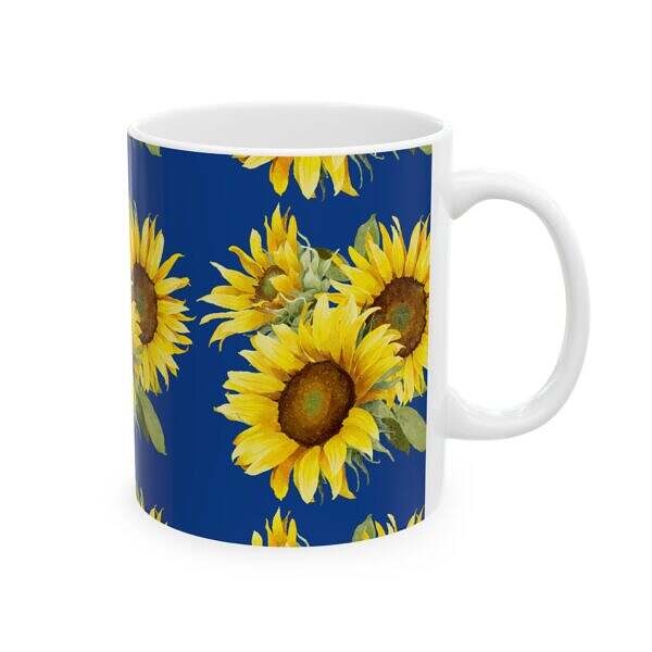 Sunflower Bliss Ceramic Mug – 11oz & 15oz – Brighten Every Sip - Image 4