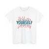 Inspirational Unisex Heavy Cotton Tee - 'Hold On, Be Proud of Yourself, Be Kind to Yourself' - Image 3