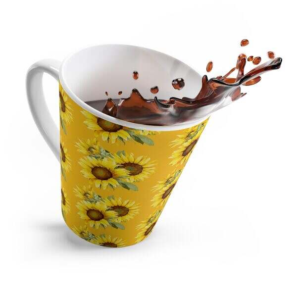 Sunflower Latte Mug - Stay Positive Inspirational Coffee Cup - Image 4