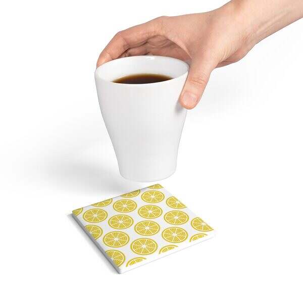 Lemon Ceramic Coaster - Motivational Home Decor - Image 8