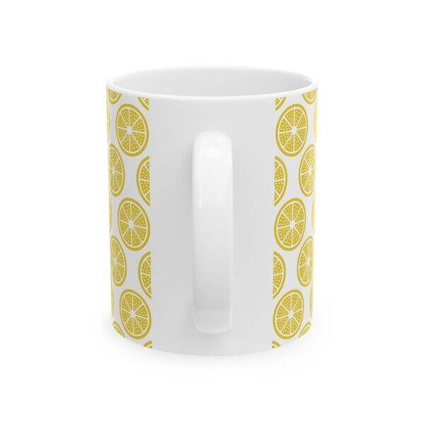 Citrus Lemon Pattern Ceramic Mug - 11oz & 15oz - Perfect for Summer Sips! - Image 2