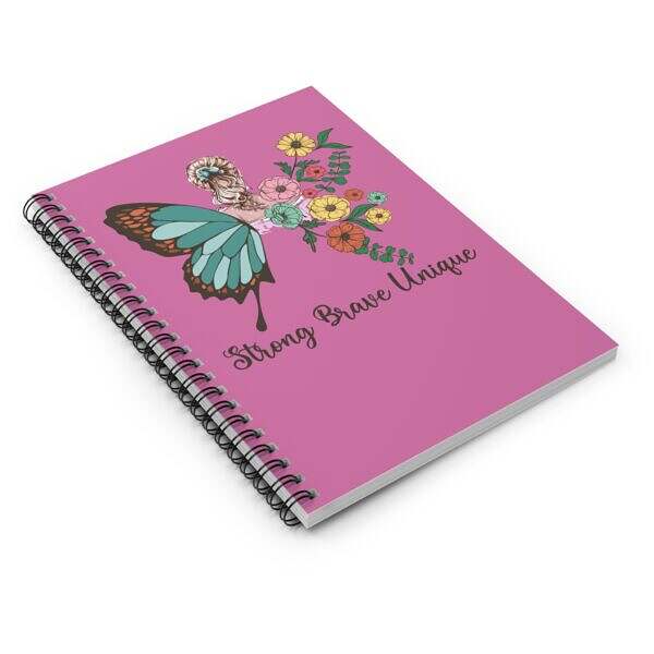 Strong Pink Spiral Notebook - Be Proud of Yourself - Image 3
