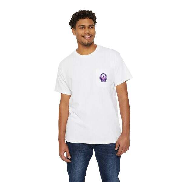 Talk With Colleen Unisex Heavy Cotton Pocket Tee – Everyday Comfort with Signature Style - Image 3