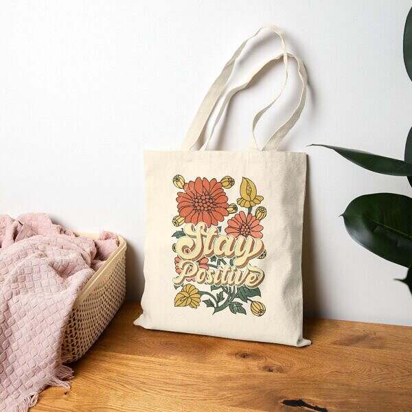 Sunflower or Stay Positive Tote Bag - Eco-Friendly Design for Nature Lovers - Image 3