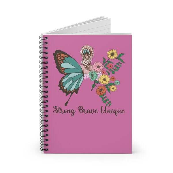 Strong Pink Spiral Notebook - Be Proud of Yourself - Image 2
