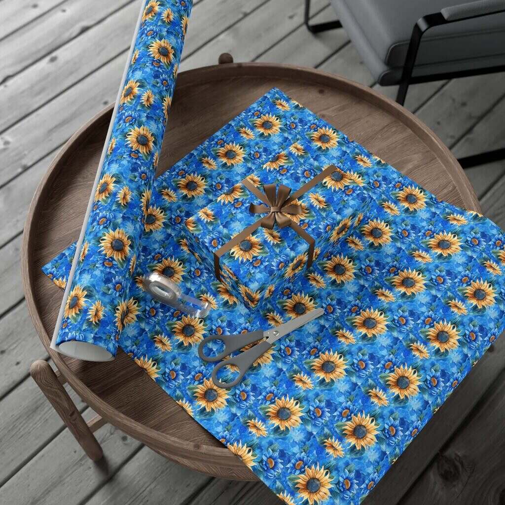 Sunflower Gift Wrap Papers &ndash; Floral Wrapping Paper for Special Occasions