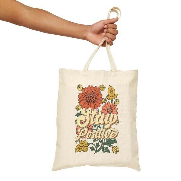 Sunflower or Stay Positive Tote Bag - Eco-Friendly Design for Nature Lovers - Image 5
